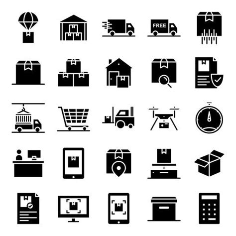 Logistic icons pack 533925 Vector Art at Vecteezy