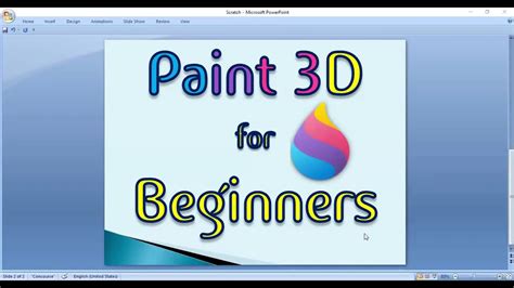 Paint 3D for Beginners -Part 1 - YouTube