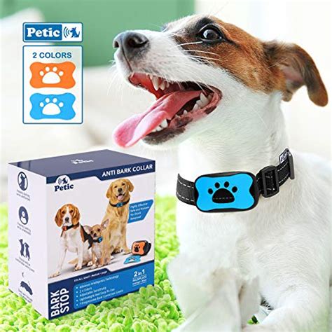 Petic Dog Anti Bark Collar for Small Large Dogs No Shock Barking Collars Anti Barking Device ...