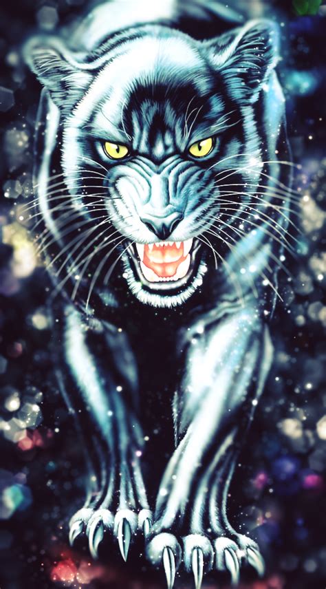 Black panther [630x1139] + Black panther live wallpaper (animated) in ...