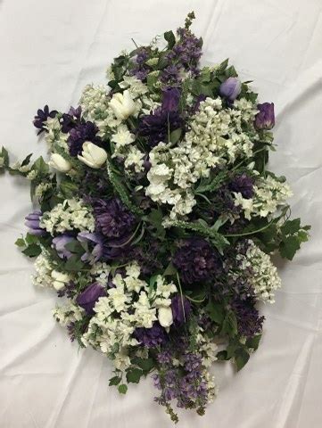 Floral Casket Spray – Purple – Artificial | Affordable Elegance Inc.