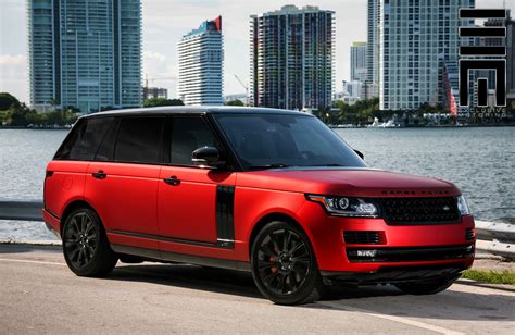 Red Matte Range Rover on Black Wheels by Exclusive Motoring — CARiD.com Gallery