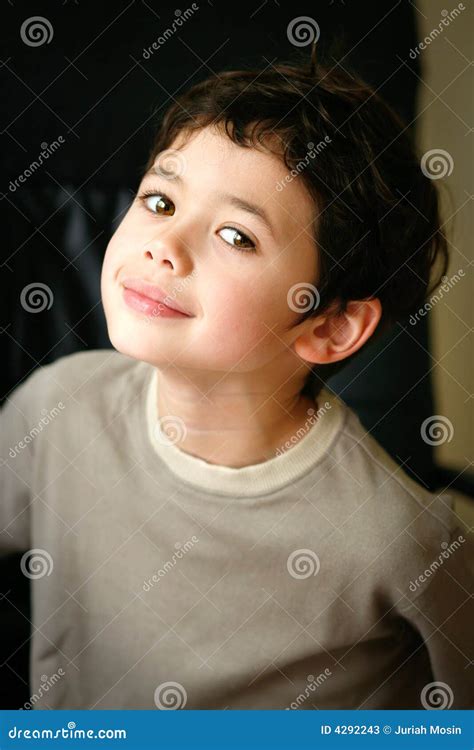 Happy Little Boy With Brown Eyes Stock Image - Image: 4292243