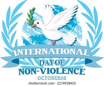 International Day Non Violence Poster Illustration Stock Vector (Royalty Free) 2260267799 ...