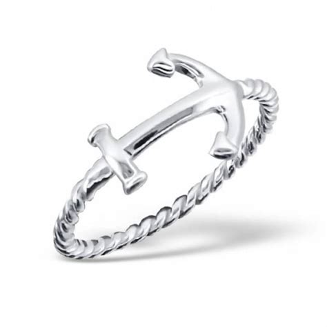 anchor ring in sterling silver by lucy loves neko | notonthehighstreet.com