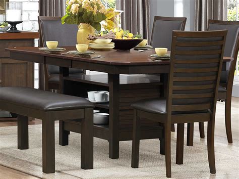 Homelegance Corliss Dining Table - Dark Brown 5136-78 at Homelement.com