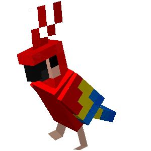 Minecraft Red Parrot Dancing Doodle - Custom Doodle for Google