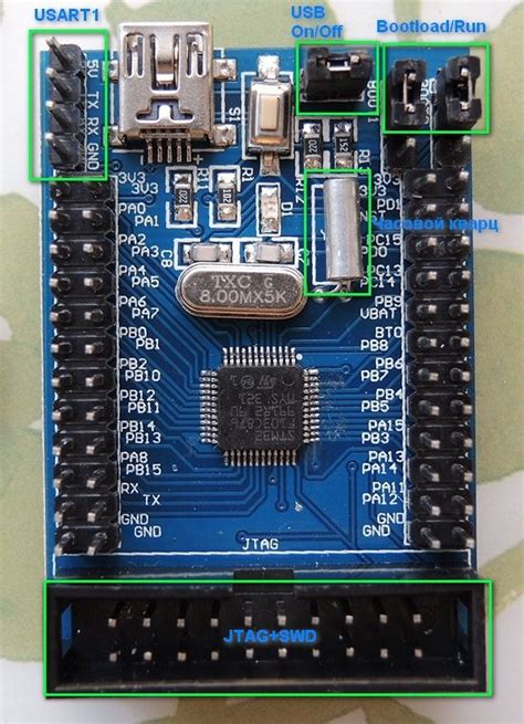 Приехала вчера крошечная платка на STM32F103C8. STM32F103C8 Front Это ...