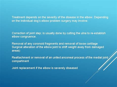 ELBOW DYSPLASIA Dr Murat ALIKAN Canine elbow dysplasia