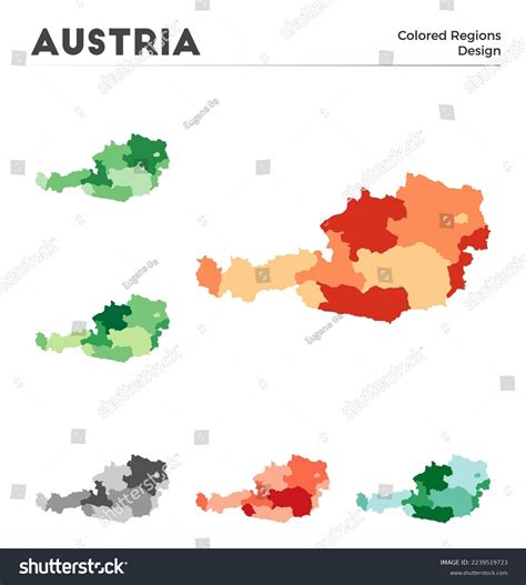 Austria Map Collection Borders Austria Your Stock Vector (Royalty Free ...