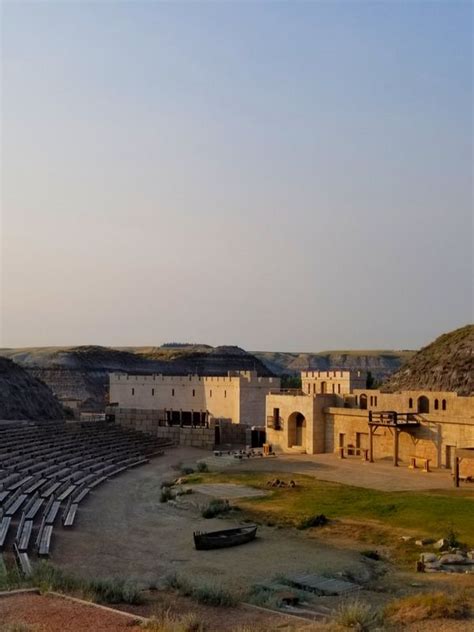 Badlands Amphitheatre at sunset under our great big Alberta Skies. | Outdoor stage, Amphitheater ...