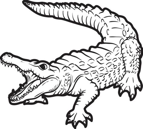 Crocodile Clipart Black And White | Free download on ClipArtMag