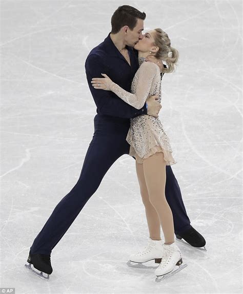 Team USA Olympic figure skaters share a passionate kiss | Daily Mail Online