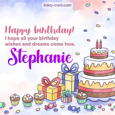 Birthday images for Stephanie 💐 — Free happy bday pictures and photos | BDay-card.com