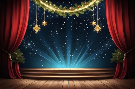 Premium AI Image | Christmas stage background