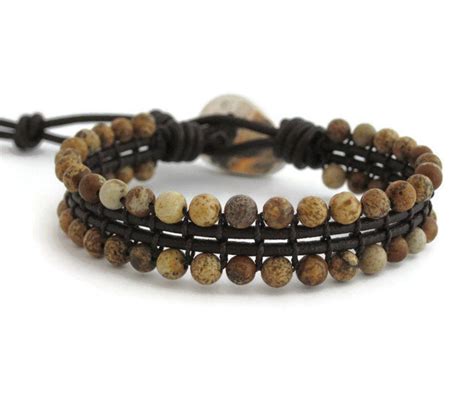 Jasper Beads Mens Bracelet Tiny Jasper Bracelet Mens Stone - Etsy