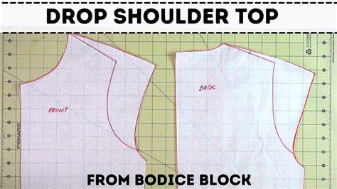 How to draft a drop shoulder top - quick and easy tutorial! - YouTube