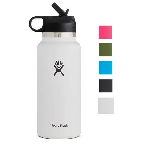 Hydro Flask 32OZ Wide Mouth 2.0 Water Bottle, Straw Lid, Multiple ...