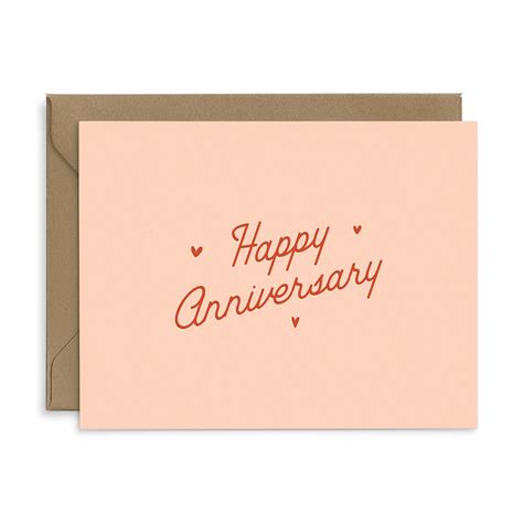 Happy Anniversary Hearts Greeting Card - Ruff House Print Shop