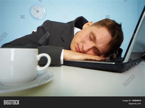 Tired Man Sleeping On Image & Photo (Free Trial) | Bigstock