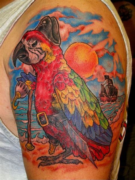 Pin by Jaime Gooch on Tatts | Parrot tattoo, Flower tattoo meanings, Armband tattoo design