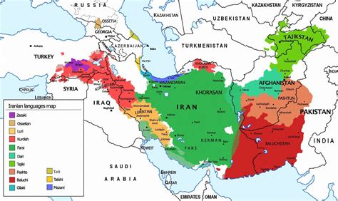 Iranic languages map by Worldmaper, based on maps by Kamandar Fattah (2000) and on André & Jean ...