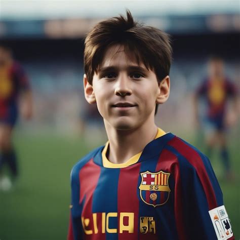 Premium AI Image | Lionel Messi Barcelona old childhood picture ...