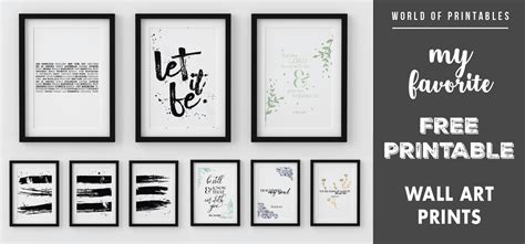 My Favorite Free Printable Wall Art Prints - World of Printables