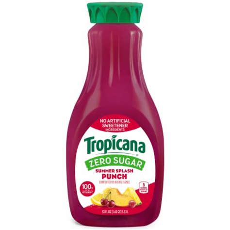 Tropicana Zero Sugar Summer Splash Punch Fruit Juice, 52 fl oz - Smith ...