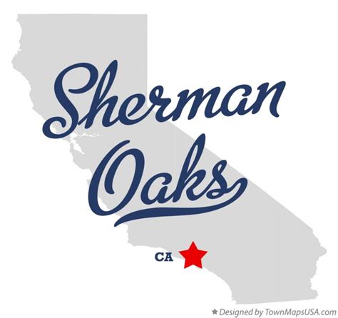 Map of Sherman Oaks, CA, California