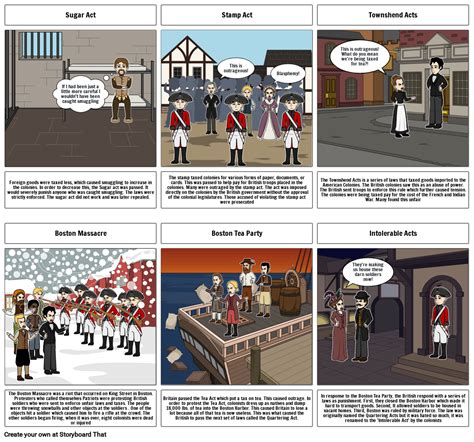 American Revolution Storyboard Storyboard by 39b92c72