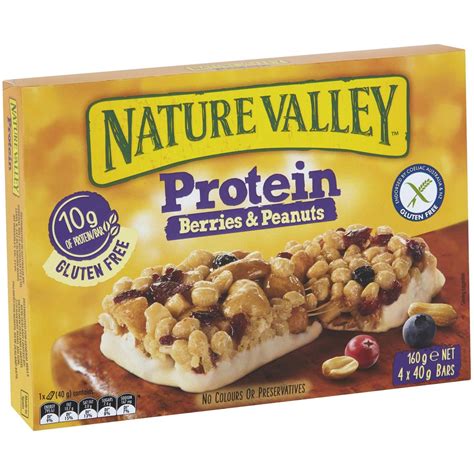 Nature Valley Gluten Free Protein Bars Berries & Peanuts 4 Pack | Woolworths