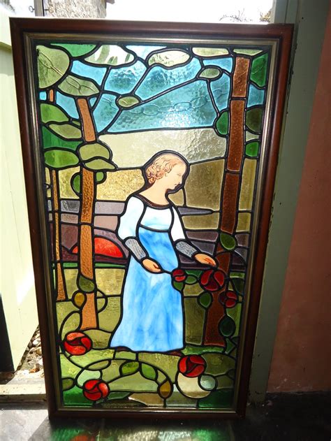 Antiques Atlas - Arts & Crafts Stained Glass Window Panel