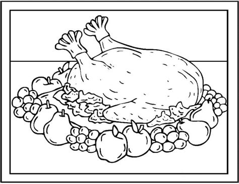 Delicious Thanksgiving Turkey coloring page - Download, Print or Color Online for Free