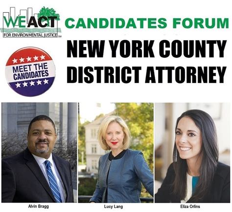 2021 New York County District Attorney Candidates - WE ACT for ...