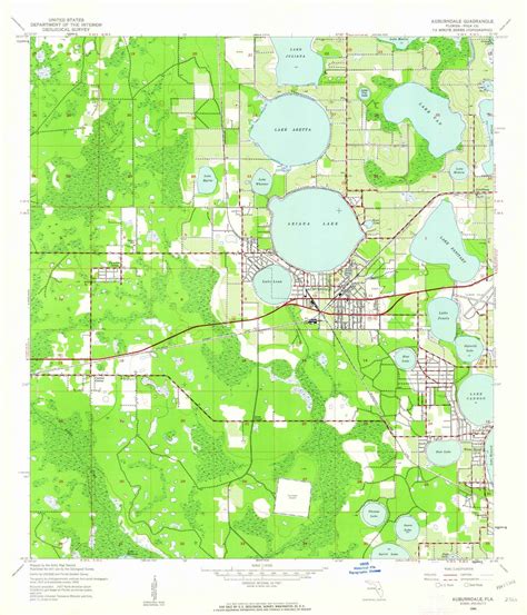 1944 Auburndale, FL - Florida - USGS Topographic Map v2 | Topographic map, Auburndale, Contour map