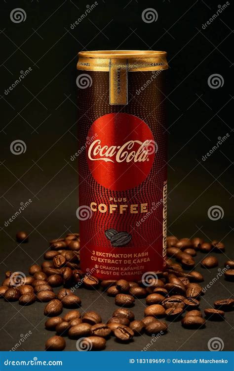 Drink Coca-Cola with Coffee Extract and Caramel Flavor. Editorial ...