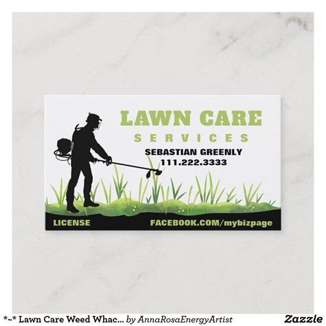 Lawn Care Weed Whacking Mow Grass Modern Business Card | Zazzle | Lawn ...