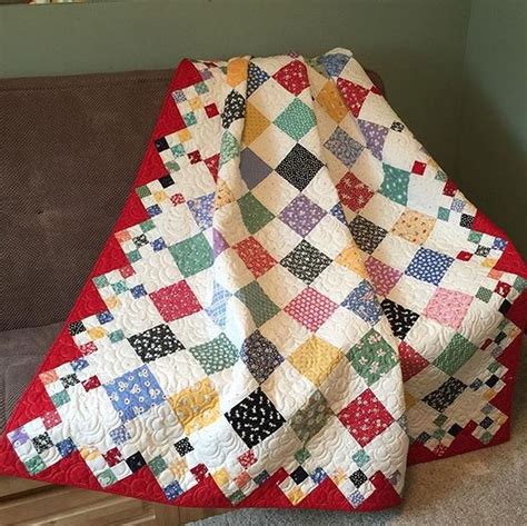 Easy PDF quilt pattern Diamond Patch | Etsy