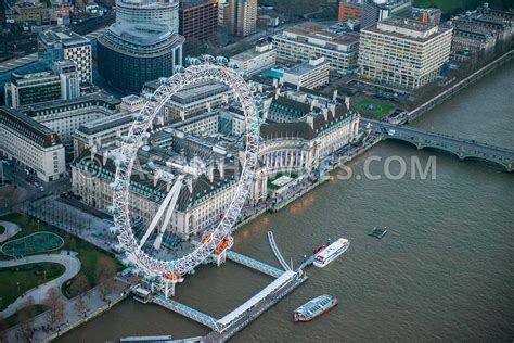 Aerial View. Aerial view of the London Eye, London . Jason Hawkes