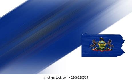 Map Pennsylvania Flag Map National Colors Stock Illustration 2208820565 | Shutterstock