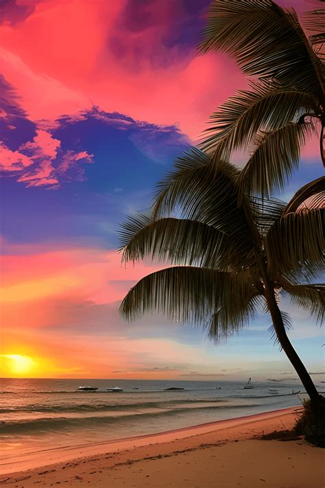 Hyper Realistic Sunset Beach Graphic · Creative Fabrica