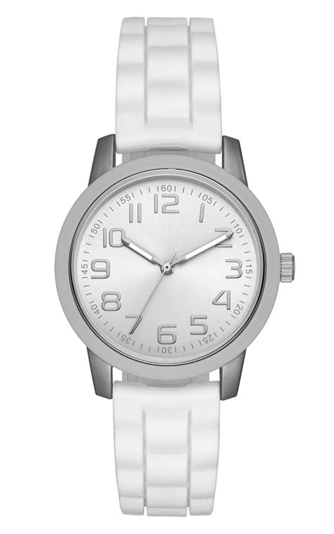 Women's Casual Sport Watch in White with Textured Strap - Walmart.com