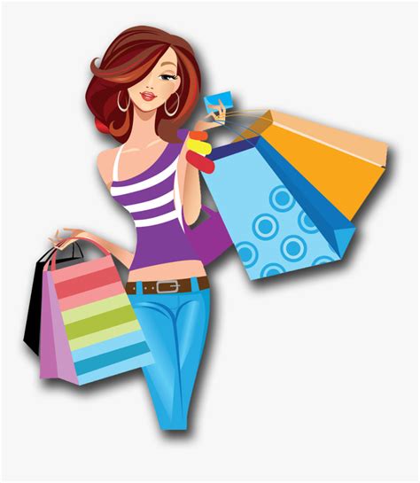 Shopping Cartoon Women Png Image High Quality Clipart - Shopping Woman Png, Transparent Png ...