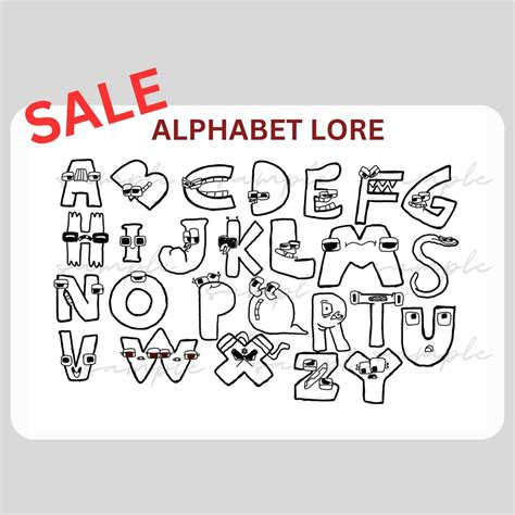 Alphabet Print Alphabet Lore Digital Printable Colour In Art - Etsy España