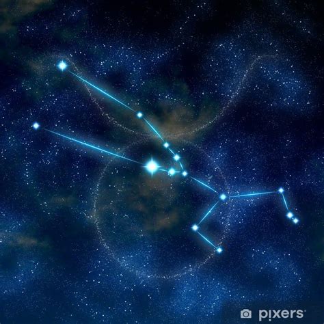 Wall Mural Taurus constellation and symbol - PIXERS.CA