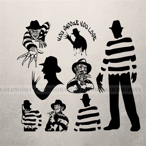 Horror Svg Cut Files Freddy Krueger Svg Bundle Halloween - Etsy Canada