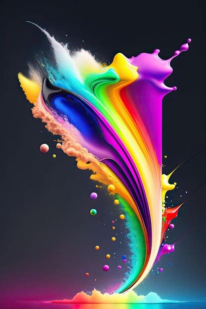 Premium AI Image | Rainbow paint splash