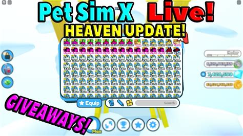 🔴Pet Simulator X HEAVEN UPDATE +GIVEAWAYS! (Roblox Pet Simulator X Heaven Update Live) - YouTube