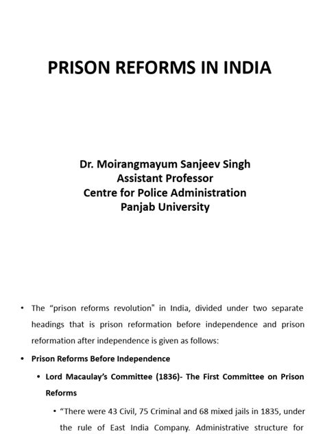 Prison Reforms in India | PDF | Prison | Probation